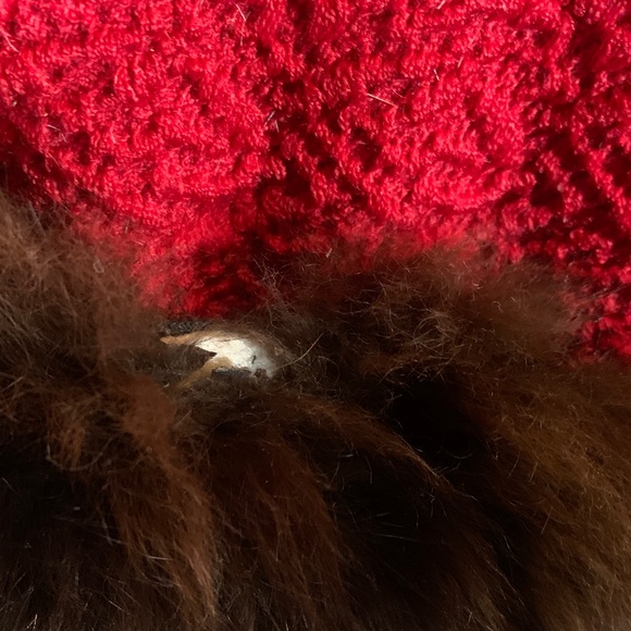 Vintage Lari Red Coat with Fur Trim Size M/L - Picture 8 of 11